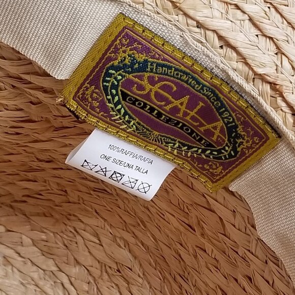 Scala Italian Natural Fiber Raffia Hat - Picture 8 of 8